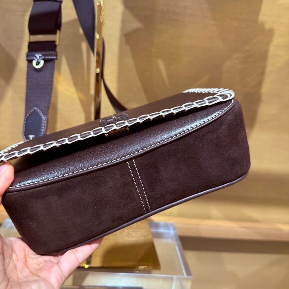 Tory Burch Thea Flap Crossbody 170061 Cedar $675 - Picture 5 of 10